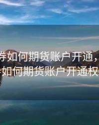 西南证券如何期货账户开通，西南证券如何期货账户开通权限