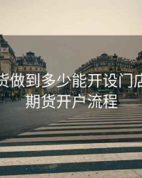 徽商期货做到多少能开设门店，徽商期货开户流程