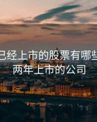 近二年已经上市的股票有哪些？，这两年上市的公司