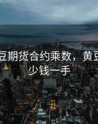 cbot黄豆期货合约乘数，黄豆期货多少钱一手