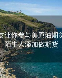 微信好友让你参与美原油期货，微信陌生人添加做期货