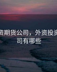 外资投资期货公司，外资投资期货公司有哪些