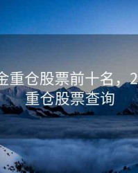 2020基金重仓股票前十名，2020基金重仓股票查询