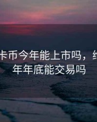 2020维卡币今年能上市吗，维卡币今年年底能交易吗