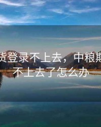 中粮期货登录不上去，中粮期货登录不上去了怎么办