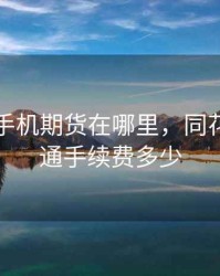 同花顺手机期货在哪里，同花顺期货通手续费多少