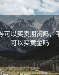 平安证券可以买卖期货吗，平安证券可以买黄金吗