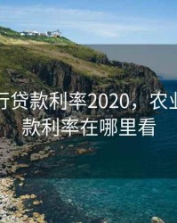 农业银行贷款利率2020，农业银行贷款利率在哪里看