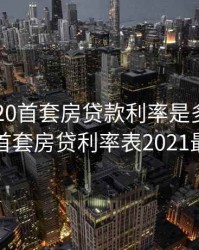 中行2020首套房贷款利率是多少，中国银行首套房贷利率表2021最新利率