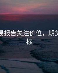 期货交易报告关注价位，期货关键指标