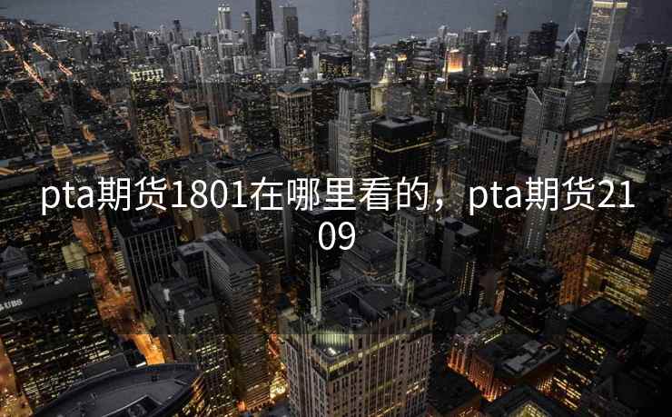 pta期货1801在哪里看的，pta期货2109