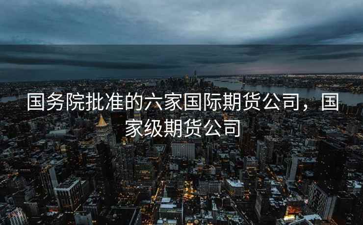 国务院批准的六家国际期货公司，国家级期货公司