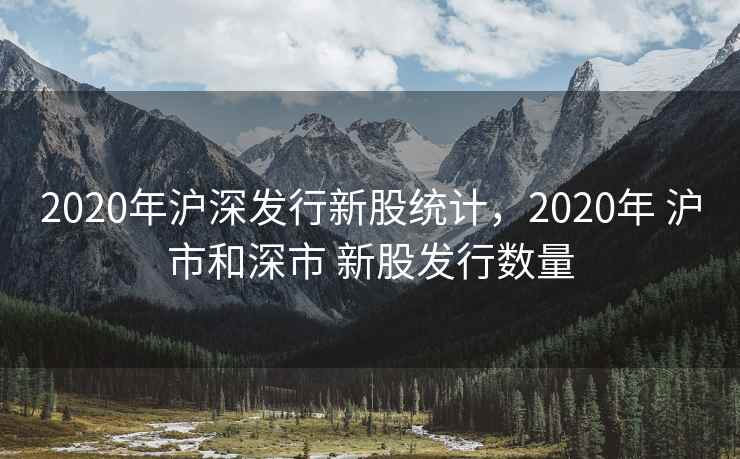 2020年沪深发行新股统计，2020年 沪市和深市 新股发行数量