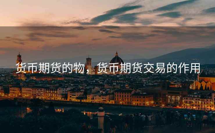 货币期货的物，货币期货交易的作用