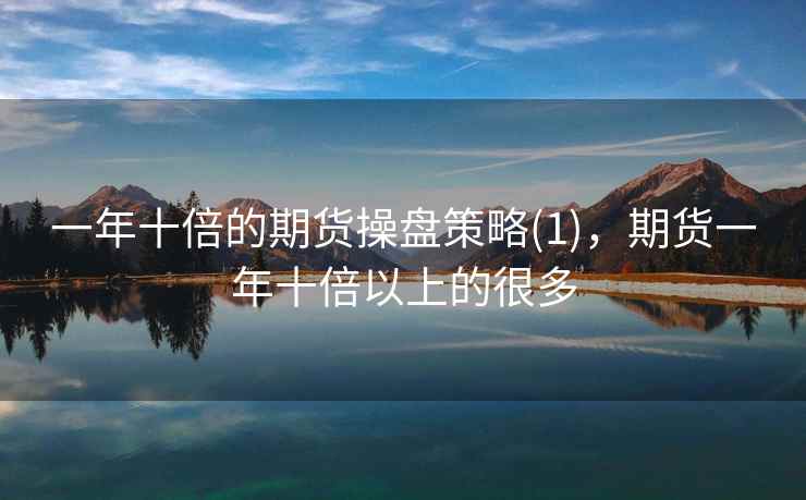 一年十倍的期货操盘策略(1)，期货一年十倍以上的很多