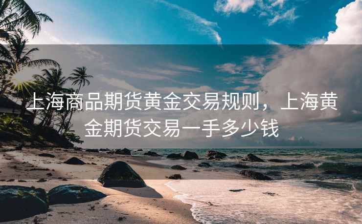 上海商品期货黄金交易规则，上海黄金期货交易一手多少钱