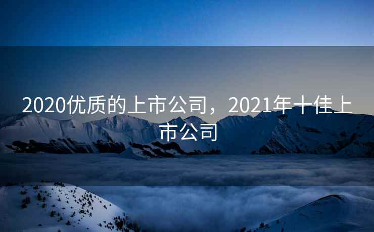 2020优质的上市公司，2021年十佳上市公司