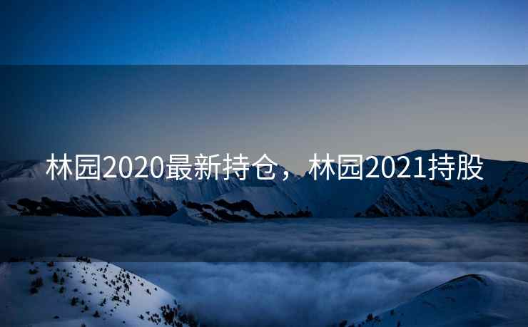 林园2020最新持仓,林园2021持股 林园2020最新持仓,林园2021持股