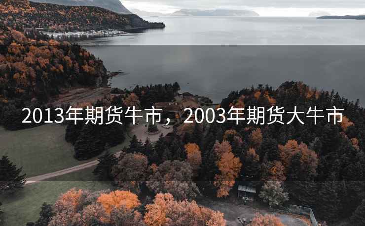 2013年期货牛市，2003年期货大牛市