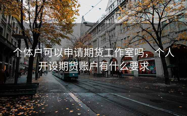 个体户可以申请期货工作室吗,个人开设期货账户有什么要求 个体户可以申请期货工作室吗,个人开设期货账户有什么要求
