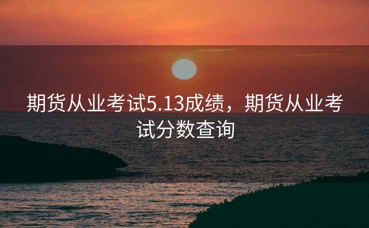 期货从业考试5.13成绩，期货从业考试分数查询